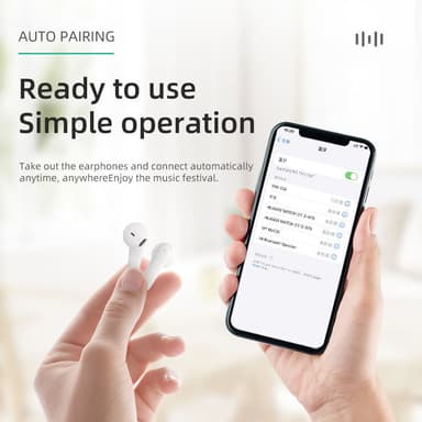 Trådløse ørepropper Bluetooth 5.2 Hvit