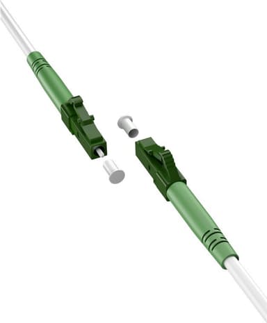 Fiberoptisk kabel (FTTH), Singlemode (OS2) Hvit, hvit (Simplex), 2 m