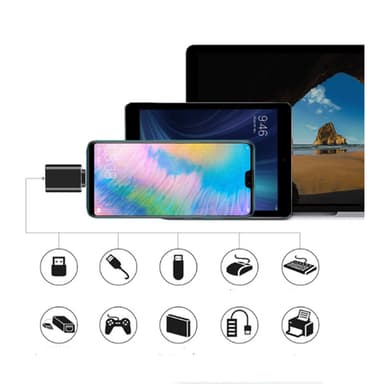 USB-C til USB 3.1-adapter Sort