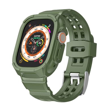 Apple Watch Ultra Ice Armour Frosted TPU integrert klokkebånd Grønn
