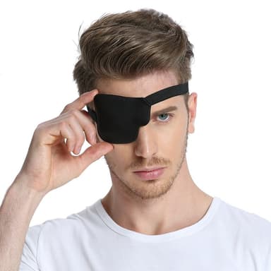 3D øyemaske for høyre øye med justerbar spenne Sort