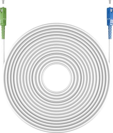 Goobay Fiberoptisk kabel (FTTH), Singlemode (OS2) Hvit, hvit (Simplex), 25 m