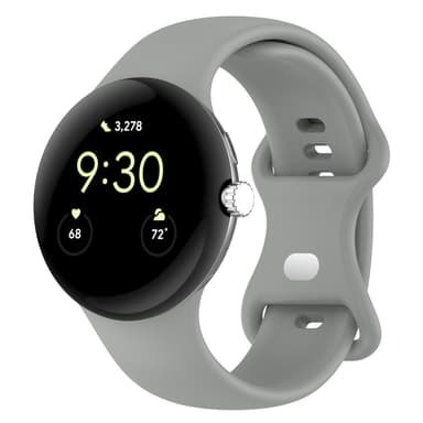 Klokkebånd silikon for kvinner Grå Google Pixel Watch