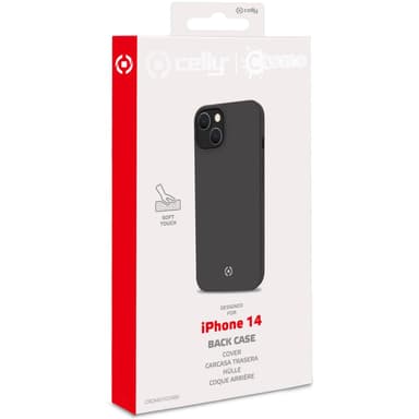 Celly Cromo Soft gummideksel iPhone 14 Black