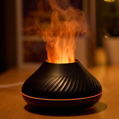Flame Air Aroma Diffuser Luftfukter Sort