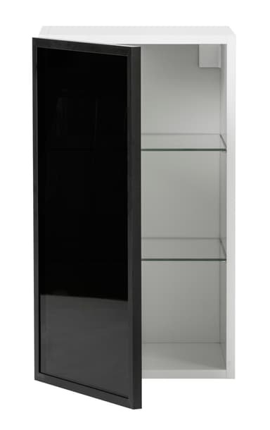 Epoq Vitrinedør 40x92 (sort aluminium)