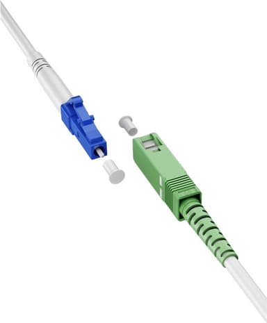 Goobay Fiberoptisk kabel (FTTH), Singlemode (OS2) Hvit, hvit (Simplex), 10 m