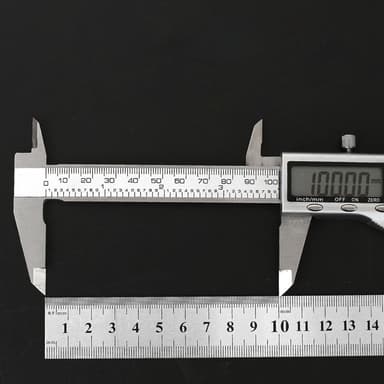 Linjal i rustfritt stål Sølv 15 cm
