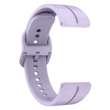 Klokkebånd silikon Lilla 20 mm Samsung Galaxy Watch 4 40 44mm/4 Classic 46 42 mm 2021, Garmin Vivoactive 3 Music/Forerunner 645/245 Music/Venu/Venu Sq, Amazfit GTS/GTR 42mm