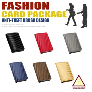 INF Pop Up kortholder lommebok RFID Brun