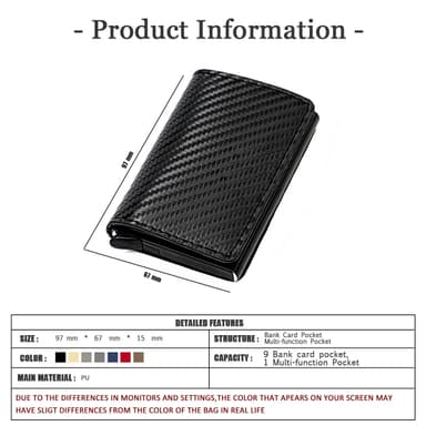 INF Pop Up kortholder lommebok RFID Brun