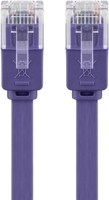 CAT 6 flat patch-kabel, U/UTP, fiolett