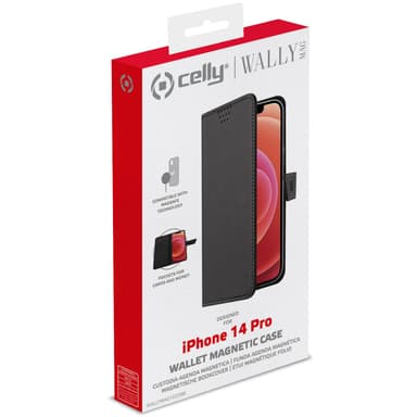 Celly MagSafe Wallet Case iPhone 14 Pro Black