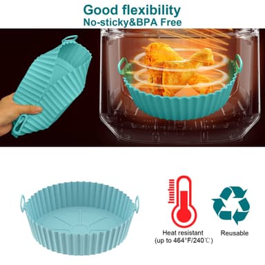 Air Fryer silikonbolle Turkis 3.6-7.2 l