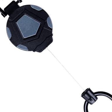 Uttrekkbar yo-yo nøkkelring Sort 60 cm