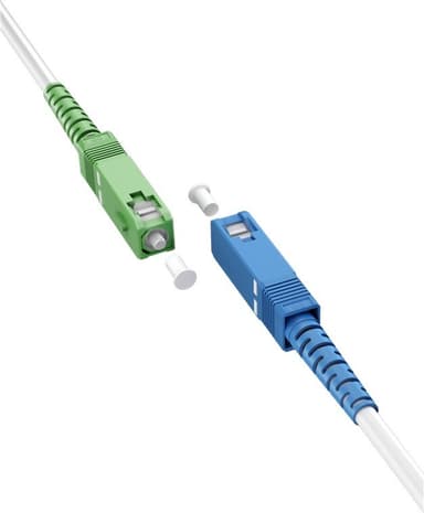 Goobay Fiberoptisk kabel (FTTH), Singlemode (OS2) Hvit, hvit (Simplex), 20 m