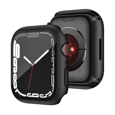 Vanntett etui bygget i herdet glass Sort Apple Watch 7 45 mm/8 45 mm