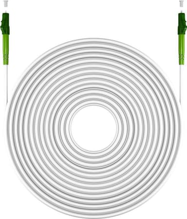 Fiberoptisk kabel (FTTH), Singlemode (OS2) Hvit, hvit (Simplex), 2 m