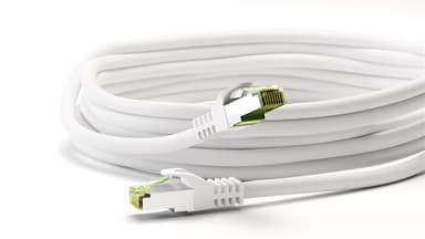 Goobay RJ45 patchkabel med CAT 8.1 S/FTP råkabel, AWG 26, hvit