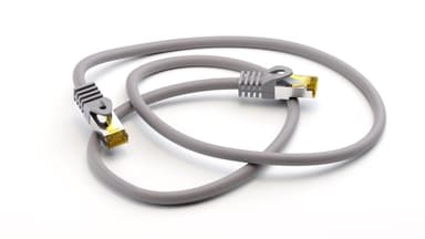 Goobay RJ45 patchkabel CAT 6A S/FTP (PiMF), 500 MHz, med CAT 7 råkabel, grå