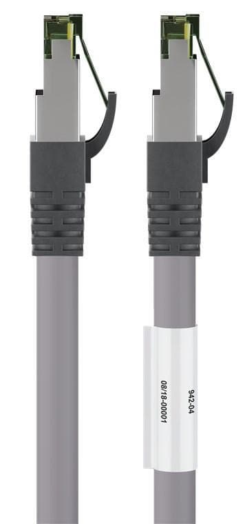 Goobay RJ45 (CAT 6A, 500 MHz) patchkabel med CAT 8.1 S/FTP råkabel, grå