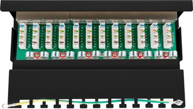 Goobay CAT 6 Mini/Desktop Patch Panel, 12 Ports
