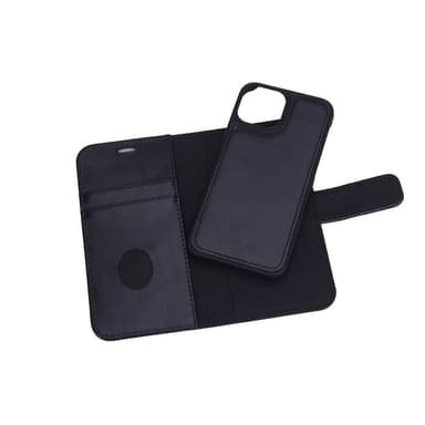 RADICOVER Strålebeskyttende Mobiltelefonveske Lær iPhone 13 Mini 2 i1 Magnetisk deksel Svart