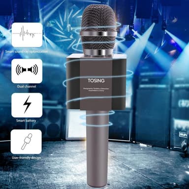 Trådløs karaoke-mikrofon med Bluetooth-høyttaler