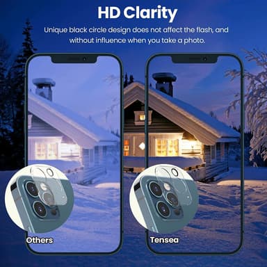 Deksel til kameralinse i herdet glass for iPhone 13 Pro / Max, 2-pakning