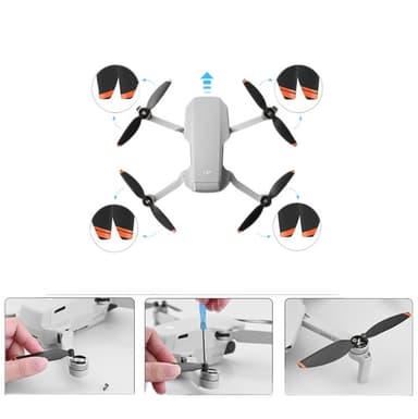 Erstatningsdronepropeller støysvak lettvekt 1 par Oransje Mavic Mini 2