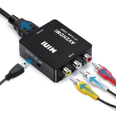 RCA til HDMI-adapter / signalomformer Sort