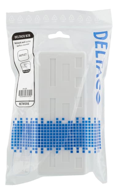 deltaco Surface mount box for Keystone, 6 ports, white