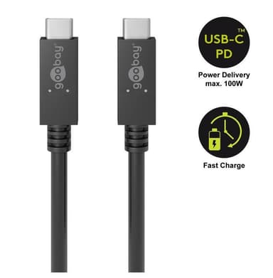 Goobay USB-C™ PD lade- og synkroniseringskabel 100 W