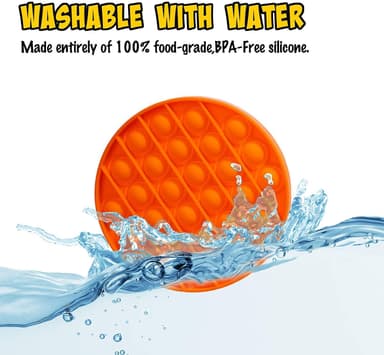INF Pop it Fidget Toy for avslapning rundt Orange