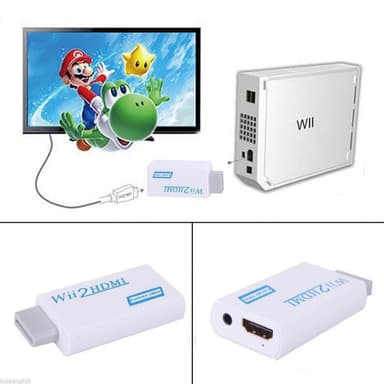 INF Nintendo Wii til HDMI-omformer - full HD 1080p Hvit