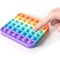Pop it Fidget Toy square Rainbow farger