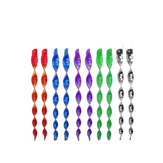 Refleksspiraler / fugleskremsler 10-pakning Flerfarget 30 cm