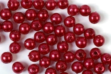 Plastpärlor 4mm 500g, Röd