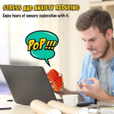 INF Pop it Fidget Toy for avslapning rundt Orange
