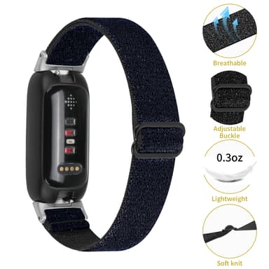 INF Klokkebånd i nylon Sort Fitbit Inspire 3