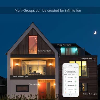 INF Wifi Smart LED-lampe RGB Flerfarget dimbar 7,5W E27 Hvit