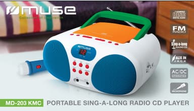 MD-203 KB Radio player FM with CD Aux Mic. Multi