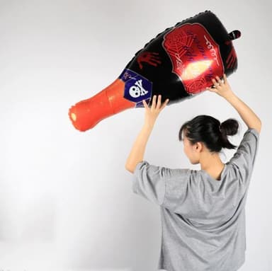 Ballong Halloween Champagneflaske 98 cm 2-pakning