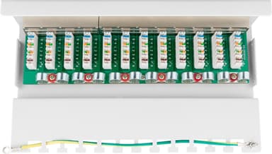 Goobay CAT 6 Mini/Desktop Patch Panel, 12 Ports