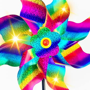 Reflekterande fågelavvisande pinwheels väderkvarnar - håll fåglar borta 2-pack Flerfarget