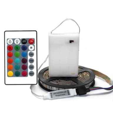 INF Slynge med 60 lysdioder 2 meter RGB IP65 vanntett & fjernkontroll