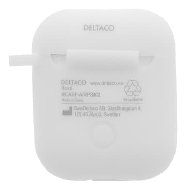 deltaco AirPods Silicon Case, white