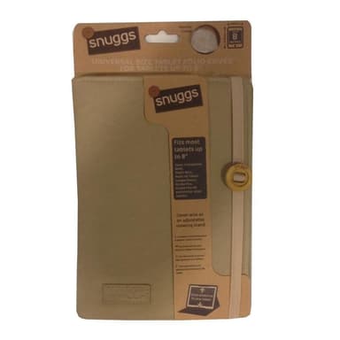 SNUGGS Tablet Booklet Univer. 8"" Beige Mocca Ull på innsiden