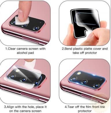Galaxy S20 FE kameralinsedeksel herdet glass 3-pakning