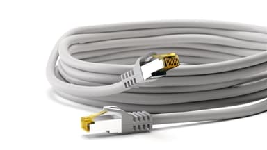 Goobay RJ45 patchkabel CAT 6A S/FTP (PiMF), 500 MHz, med CAT 7 råkabel, grå